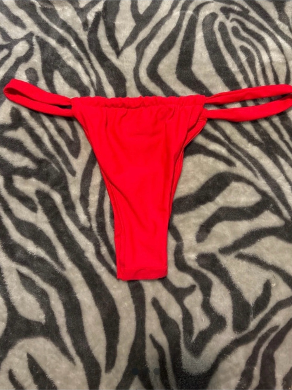 SHEIN Red Women’s Thong Bikini Bottom with Double Side Straps